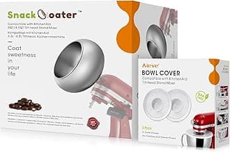 AIEVESnack Coater and Mixer Bowl Covers Compatible with KitchenAid Tilt-Head Stand Mixer Class Series 4.5 qt and Artisan Series 5 qt
