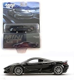 Diecast Model Car Compatible with Mini GT 1:64 McLaren 750S Saros Grey Limited Edition Model MGT00815