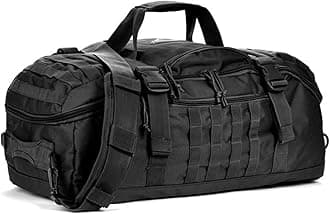 Travel Duffle Bag Backpack for Men - Large Tactical Bags Weekender Gym Bag for Overnight Traveling Military Workout Deployment Sports, Black, 80L, Duffel Bag