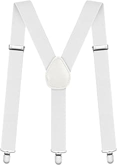 Mens Braces, Mens Suspenders with Strong Metal Clips, 3.5cm Wide Heavy Duty Suspenders for Men Women Business Wedding Casual