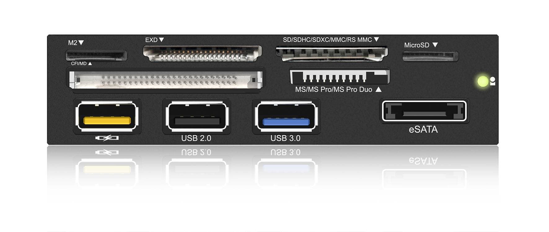 Icybox IB-868 3.5 inch USB 3.0 Multi-Card Reader with USB Charging Port