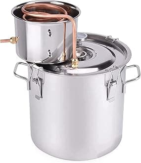 ANZAGA Home Distiller Equipment DIY Essential Oil from Herbs, Plants & Flowers,6 L/1.5 Gal [Energy Class A]