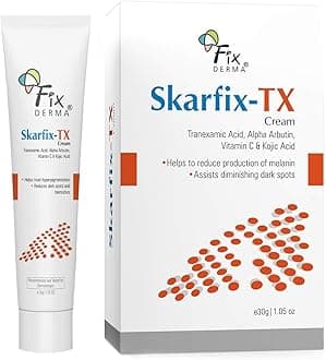 Tranexamic Acid + 2% Kojic Acid + 1% Arbutin SKARFIX -TX Face Cream | Pigmentation Removal Cream | Kojic Acid Cream | Uneven Skin Tone - 30 gm