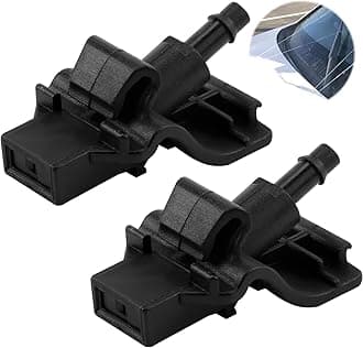 2-Pack Car Front Windshield Washer Jet 1902209 EB3B-17666-AA EB3B17666AA Jet Wiper Nozzles Replacement for Ford Ranger ix35 MK2 Mk4 2015 TKE Front Car Windscreen Cleaning Washer Nozzle (Black)