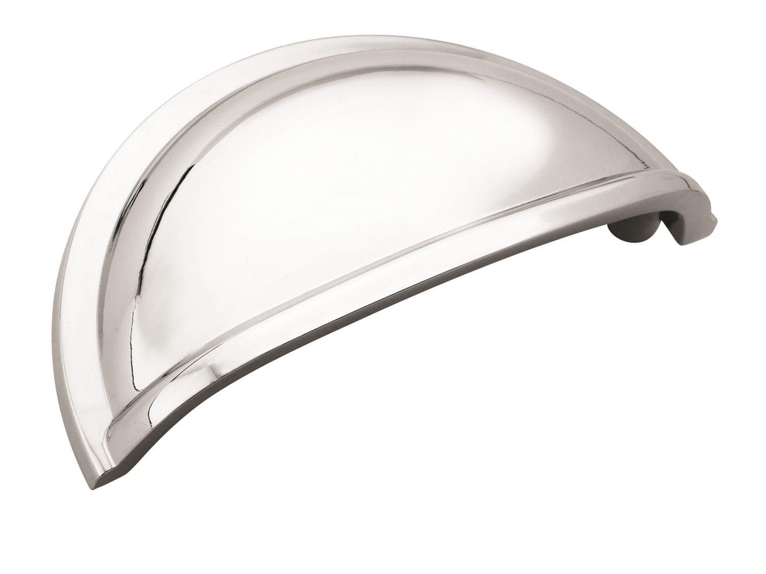 Cabinet Cup Pull | Polished Chrome | 3 inch (76 mm) Center to Center | Cup Pulls | 1 Pack | Drawer Pull | Drawer Handle | Cabinet Hardware