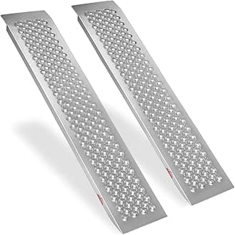 Ruedamann 4' Aluminum Loading Ramp for ATV,Motorcycle,Truck,Quad,Lawn Mower,Snow Blower(AR20)