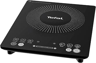 Tefal Slim Portable Induction Hob, Compact, 2100 W Power, 6 functions, Electric, Slim, Black, Easy To Clean, Black Modern Design, Cooker, Kitchen, Party IH210840