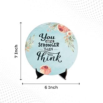 Artvibes Showpiece Idols and Figurines for Home and Office Decor | Stylish Quote Your are Stonger Than You Think for Table | Desk | Livingroom | Modern Art Design | Motivational Printed (SP_1217)