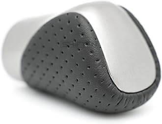 Gear Shift Knob Shifter for Lexus ES GS GX is NX RC RX 200t 300 350 3450h 450hL 350L (Black Leather/Gray Silver)