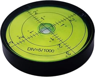Aluminium High Precision Horizontal Leveler Bubble Level Tool Circle Round 2.4 Inch 60mm (Black,Green)