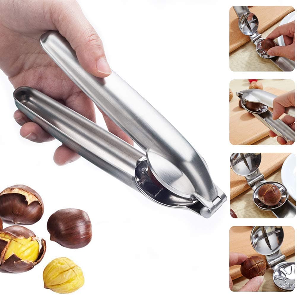 Nutcracker Chestnut Clip,Nut Cracker Sheller Walnut Pliers Metal Nut Opener Plier Multifunctional Chestnut Opener Nut Walnut Chestnut Cracker Cutter Nutcracker Tool Accessories