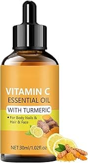 Vitamin C Turmeric Face Oil, Turmeric Facial Oils for Face Anti aging, Reduce Wrinkles & Fine Lines, Firming Skin, Dark Spot Remover, Even Skin Tone, Hydrate Dry Skin, Enhanced Skin Barrier