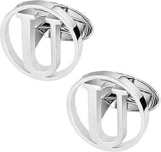 GWD Cufflinks for Men Classic Tuxedo Shirt Wedding Cuff Links Personalized Initials A-Z Gift