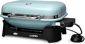 Weber 92400901 Lumin LT Electric Grill, Light Blue