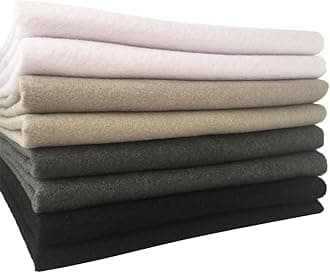 flic-flac4pcs Thick 1.4mm Soft Felt Fabric Sheet Assorted Color Felt Pack DIY Craft Sewing Squares Nonwoven Patchwork (92x90cm Black & White)