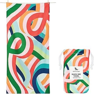 Dock & Bay Beach Towel - Quick Dry, Sand Free - Compact, Lightweight - 100% Recycled - Includes Bag - Fruit Loops, Extra Large (200x90cm, 78x35)