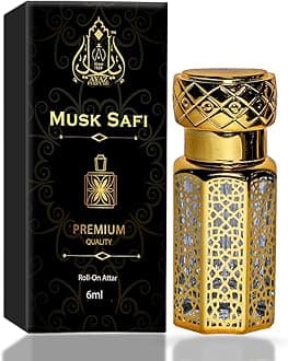 Ayaz Musk Safi Harbhajan's Singh Attar Concentrated Perfume Oil with composition of Musk Amber Sandalwood | Long Lasting Fragrance Eau de Toilette (For Unisex) (6 ml)