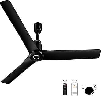 atomberg Aris Contour Smart 1200mm BLDC Ceiling Fan with IoT & Remote,5 star,Best-in-class Air Delivery,Silent Operation, Award Winning Sleek Design (Midnight Black)