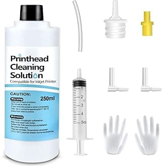 Printhead Cleaning Kit for Epson, 250mL Printer Cleaning Kit for Inkjet Printer, Print Head Cleaning Kit for HP, Print Head Cleaner for Canon Inkjet, Printer Head Cleaning Kit 250mL for Brother Inkjet