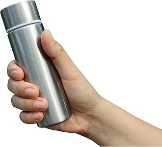 150ml Mini Cute Coffee Vacuum Small flasks Small Capacity Portable Stainless Steel Travel Drink Water Bottle Insulated Cup (Silver)