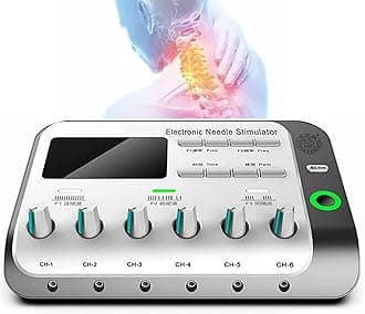Electric Acupuncture ​Stimulator Machine, Multi-Functional Electronic Acupuncture Treatment Device 6 Output Channel, Electric Muscle Stimulator Relax Electroacupuncture Patch