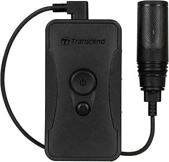 Transcend 64GB, DrivePro Body 60, Body Camera, Wi-FI & Bluetooth, GPS, IP67 Weatherproof, 10-Hour Battery Life, Tethered Camera, Ideal for Law Enforcement & Security - TS64GDPB60A