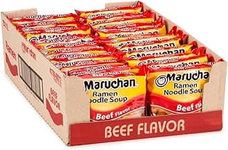 Ramen Beef, Instant Ramen Noodles, Ready to Eat Meals, 3 Oz, 24 Count