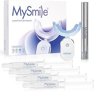 Deluxe 10 Min Teeth Whitening Kit with 28 LED Light, 35% Carbamide Peroxide Teeth Whitening Gel, Helps Remove Years of Stains from Coffee, Soda, Wines, Smoking, Food