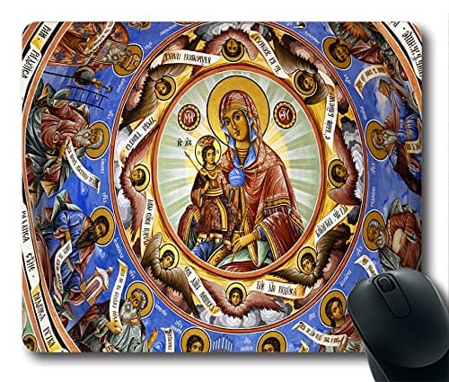 catholic blessed Mary and halos Personalized Custom Mouse Pad Oblong Shaped in 220mm180mm3mm (9"7") Gaming Mouse Pad/Mat 0128100