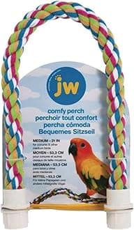 JW Pet Comfy Perch For Birds Flexible Multi-color Rope, Medium - 21" Length