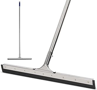 Floor Squeegee Scrubber 55inch Long Stainless Steel Handle with 22inch Wide Silicon Rubber Blade - Perfect Squeegee Broom for Floor Washing and Drying Shower Glass, Marble, Wood Surfaces