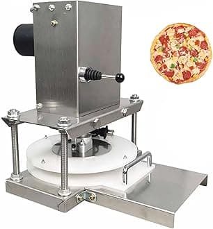 guoyjmm Electric Pizza Dough Press Machine, 8.66" Commercial Pizza Dough Sheeter, Stainless Steel Tortilla Press Machine, Dough Pastry Press Machine for Pizza Crusts and Meatloaf