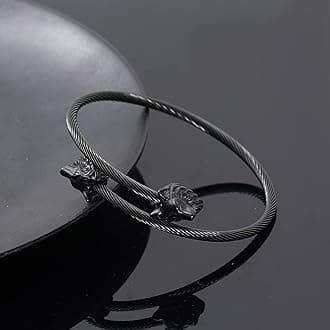 WFYOU 3PCS Stainless Steel Bracelets for Men Gold Roman Numeral Bangle Bracelet Twisted Cable Bracelet Adjustable Cuff Bracelet Mens Luxury Jewelry Bracelets Gifts