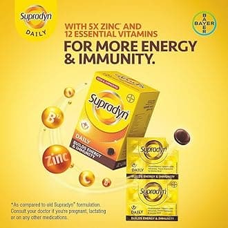 Supradyn Daily Multivitamin Tablets (150 Tablets) for Men & Women with Essential Zinc 12 Vitamins 5 Trace Elements for Daily Immunity & Energy