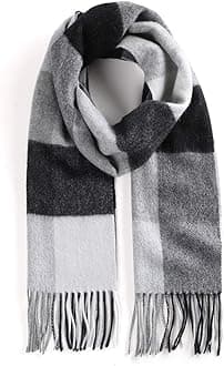 Unisex 100% Wool Scarf for Men Women Warm Winter Scarves