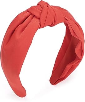 Etercycle Headband for Women, Knotted Wide Headband, Yoga Hair Band Fashion Elastic Hair Accessories for Women (Red)