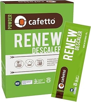 Renew Descaler (6 x 25g sachets). Designed for espresso machines, boilers and coffee brewers. Safe to use on aluminium, brass and stainless steel