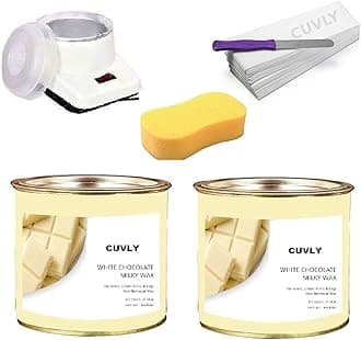 Waxing Kit Combo - Wax Heater, White Chocolate Wax (1200 Gm), 70 Strips, Spatula, Sponge | For Women