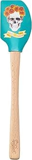 Tovolo Day of the Dead Wood Handled Spatulart Spatula for Food and Meal Prep, Baking, Mixing & Turning