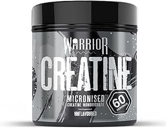 WarriorCreatine Monohydrate Powder – 300g – Micronised for Easy Mixing and Consumption – 100% Pure Creatine – Proven to Improve Physical Performance & Recovery, 60 x 5g Servings, Unflavoured