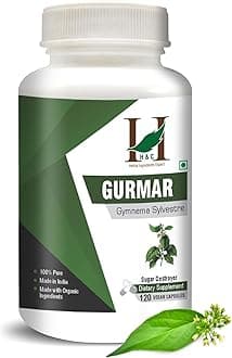H&C Gurmar Capsules (Gymnema Sylvestre) - 900mg per Serving, 120 Vegan Capsules | for Healthy Blood Sugar Levels | Metabolic Wellness