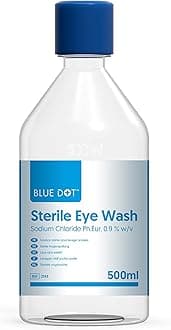 500ml Blue Dot Eye Wash Solution In Round Bottle (Each)