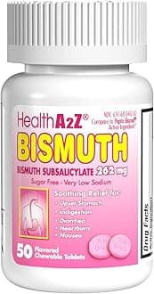 Bismuth | Bismuth Subsalicylate 262mg | Multi-Symptom Relief | (50 Count (Pack of 1))