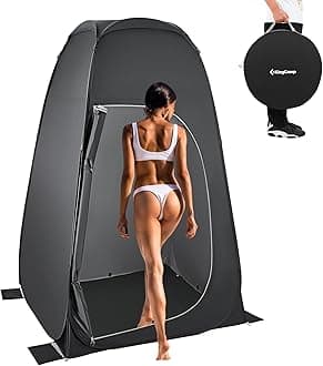 KingCampShower Tent Oversize Outdoor Shower Tents for Camping Dressing Room Portable Shelter Changing Room Shower Privacy Shelter Single/Double Shower Tent
