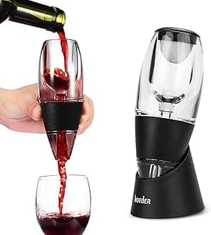 Wine Aerator, Acrylic Red Wine Decanter Pourer with Base Gift Set for Christmas New Year Party Wine Lover