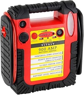 4-In-1 Heavy Duty Jump Starter 900 AMP With LED Light