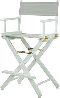 Casual Home White Frame/Gray Canvas 24" Counter Height Directors-Chairs