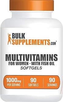 BulkSupplements.com Multivitamin for Women Softgels - Daily Multivitamin Supplement, Multimineral for Women with Fish Oil - Gluten Free, 1 Softgel per Serving (1000mg), 90 Count (Pack of 1)