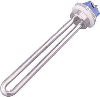 DERNORD 12V 300W DC Immersion Heater Submersible Water Heater Element Stainless Steel Heating Element with 1 Inch NPSM Fitting