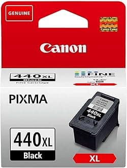 Canon PG 440XL High Yield Black Ink Cartridge, Print up to 600 A4 Documents, For Crisp, Sharp & Long Lasting Results, Extra Large
